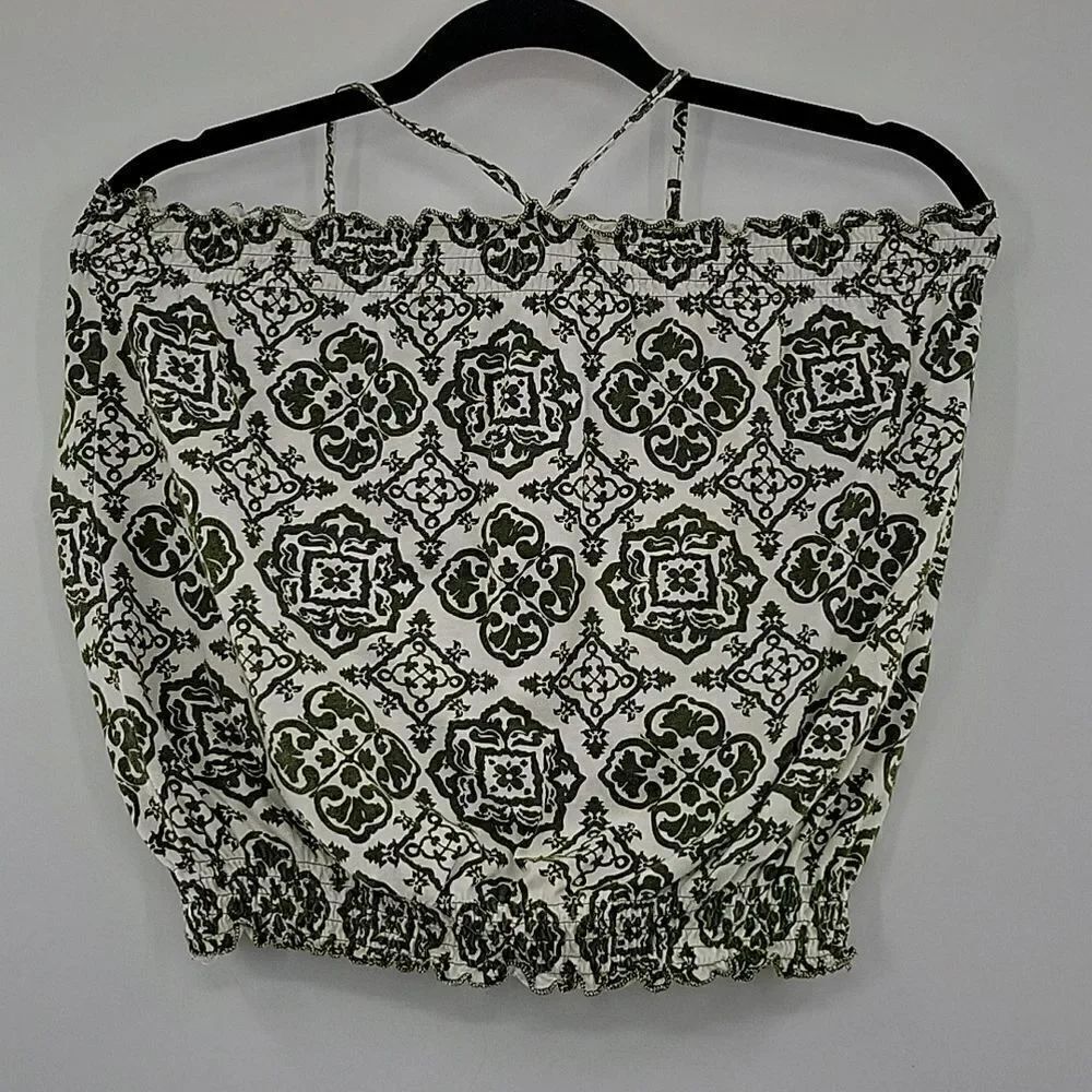 3For$20 Energie Sage Green & White Paisly Tube Top Size: Medium